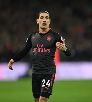 West Ham United V Arsenal 2017-18 Prints: Hector Bellerin in Action: Arsenal vs. West Ham United (2017-18)