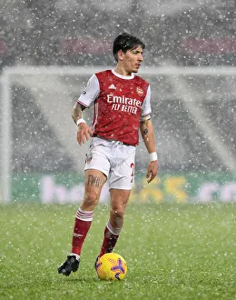 Hector Bellerin in Action: Arsenal vs. West Bromwich Albion, Premier League 2020-21