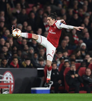 Arsenal V AC Milan 2017-18 Prints: Hector Bellerin in Action: Arsenal vs AC Milan, Europa League 2018