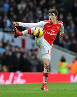 Hector Bellerin in Action: Arsenal vs Aston Villa, Premier League 2014-15