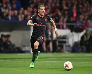 Atletico Madrid V Arsenal 2017-18 Prints: Hector Bellerin in Action: Arsenal vs Atletico Madrid - UEFA Europa League Semi-Final