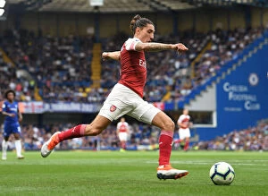 Chelsea v Arsenal 2018-19 Collection: Hector Bellerin in Action: Arsenal vs Chelsea (2018-19)