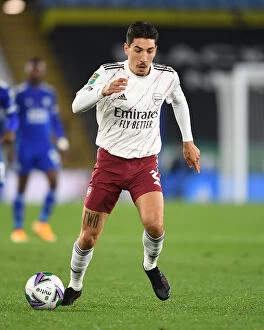 Images Dated 24th September 2020: Hector Bellerin in Action: Arsenal vs Leicester City Carabao Cup Clash, 2020-21