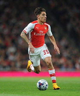 Arsenal V Southampton, League Cup 2014/15 Prints: Hector Bellerin in Action: Arsenal vs Southampton, League Cup 2014/15
