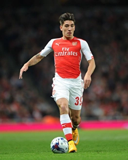 Arsenal V Southampton, League Cup 2014/15 Prints: Hector Bellerin in Action: Arsenal vs Southampton, League Cup 2014/15