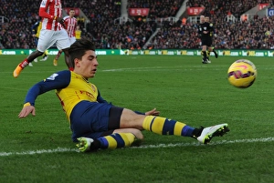 Hector Bellerin in Action: Arsenal vs Stoke City, Premier League 2014-15