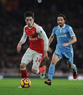 Arsenal V Stoke City 2016-17 Prints: Hector Bellerin in Action: Arsenal vs Stoke City, Premier League 2016-17