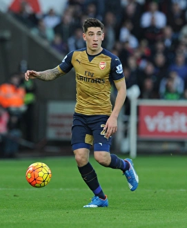Swansea City V Arsenal 2015-16 Prints: Hector Bellerin in Action: Arsenal vs Swansea City, Premier League 2015-16