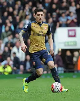 West Ham United V Arsenal 2015-16 Prints: Hector Bellerin in Action: Premier League 2015-16 - Arsenal vs. West Ham United