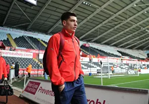 Hector Bellerin Arrives at Swansea City's Liberty Stadium Ahead of Arsenal's Premier League Clash (2015-16)