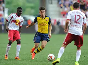 Hector Bellerin (Arsenal) Ambroise Oyongo and Eric Alexander (Red Bulls). New York Red Bulls 1