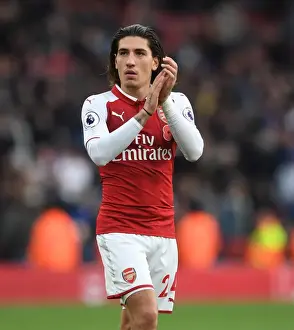 Arsenal V Swansea City 2017-18 Prints: Hector Bellerin (Arsenal). Arsenal 2: 1 Swansea City. Premier League. Emirates Stadium