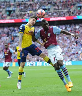 Arsenal V Aston Villa - FA Cup Final 2015 Prints: Hector Bellerin (Arsenal) Christian Benteke (Villa)