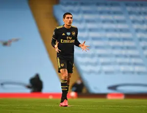 Manchester City V Arsenal 2019-20 Prints: Hector Bellerin of Arsenal Faces Manchester City in Premier League Showdown