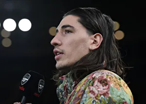 Arsenal V Newcastle United 2018-19 Prints: Hector Bellerin - Arsenal Half Time Reflection, Premier League 2018-19