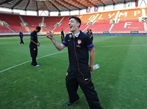 Olympiacos U19 V Arsenal U19 - NextGen 2012:13 Prints: Hector Bellerin: Arsenal Star's Pre-Match Focus at Olympiacos NextGen Series