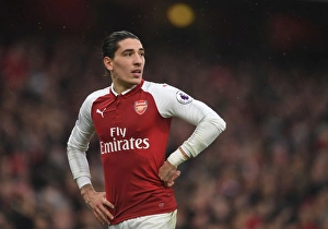 Arsenal V Tottenham Hotspur 2017-18 Prints: Hector Bellerin: Arsenal vs. Tottenham Hotspur, Premier League 2017-18 - In Action