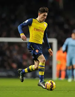 Manchester City V Arsenal 2014-15 Prints: Hector Bellerin: Arsenal's Star Defender in the Manchester City Showdown