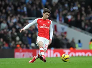 Hector Bellerin: Arsenal's Unstoppable Force in Action against Aston Villa, Premier League 2014-15