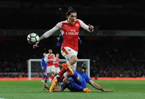 Arsenal V Leicester City 2016-17 Prints: Hector Bellerin: Arsenal's Unstoppable Force Against Leicester City