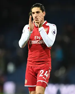 West Bromwich Albion V Arsenal 2017-18 Prints: Hector Bellerin Celebrates with Arsenal Fans: West Bromwich Victory (2017-18)