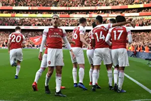 Hector Bellerin Celebrates Arsenal's First Goal Against Tottenham Hotspur (2018-19)
