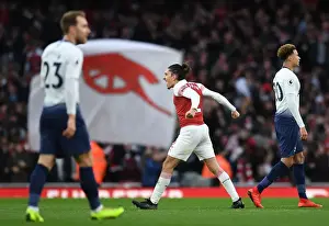 Hector Bellerin Celebrates Arsenal's Third Goal Against Tottenham Hotspur (Premier League 2018-19)