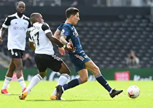 Hector Bellerin Faces Pressure from Ivan Cavaleiro: Fulham vs. Arsenal, Premier League 2020-21