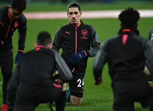 West Ham United V Arsenal 2017-18 Prints: Hector Bellerin Gears Up: West Ham United vs Arsenal, Premier League 2017-18
