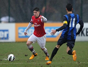 Inter Milan U19 V Arsenal U19 NextGen Series 2012-13 Prints: Hector Bellerin: Leading Arsenal to Victory in the NextGen Series against Inter Milan U19