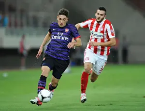 Olympiacos U19 V Arsenal U19 - NextGen 2012:13 Prints: Hector Bellerin Outpaces Charalampos Lykogiannis: Olympiacos vs Arsenal