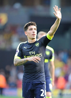 Watford V Arsenal 2016-17 Prints: Hector Bellerin: Post-Match Emotion, Arsenal vs Watford, Premier League 2016-17