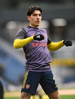 Burnley V Arsenal 2019-20 Prints: Hector Bellerin Prepares for Burnley Clash: Arsenal's Star Defender Gears Up
