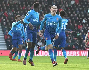 AFC Bournemouth V Arsenal 2017-18 Prints: Hector Bellerin Scores: AFC Bournemouth vs Arsenal, Premier League 2017-18