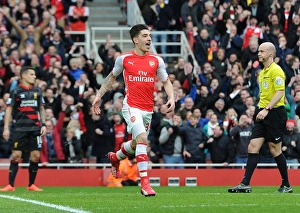 Hector Bellerin Scores First Goal: Arsenal vs. Liverpool, Premier League 2014-15