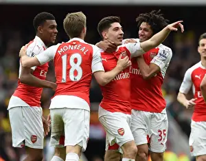 Arsenal V Watford 2015-16 Prints: Hector Bellerin Scores His Third Goal: Arsenal's Triumph Over Watford in 2015-16 Premier League