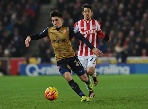 Hector Bellerin Surges Past Bojan: Stoke City vs. Arsenal, Premier League 2015-16