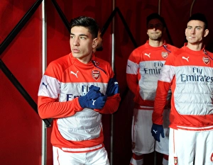 Hector Bellerin in the Tunnel: Arsenal v Leicester City, Premier League 2014-15