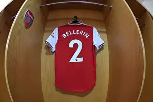 Arsenal V Everton 2019-20 Prints: Hector Bellerin: Unwavering Focus and Determination in the Arsenal Changing Room Before Arsenal v Everton (2019-20)
