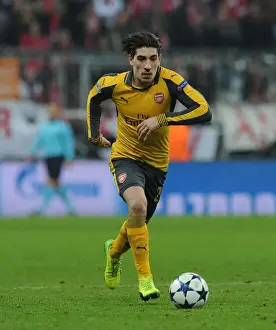 Bayern Munich V Arsenal 2016-17 Prints: Hector Bellerin vs Bayern Munich: Arsenal's Star Defender Faces Off in 2016-17 UEFA Champions League
