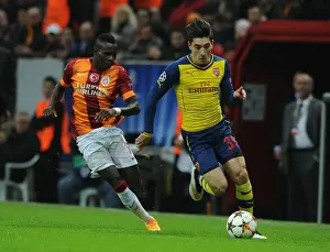 Galatasaray V Arsenal 2014/15 Prints: Hector Bellerin vs Bruma: Clash of Wings in Galatasaray vs Arsenal UEFA Champions League Showdown