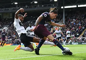 Fulham V Arsenal 2018-19 Prints: Hector Bellerin vs Denis Odoi: Battle at the Crossroads - Fulham vs Arsenal