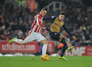 Hector Bellerin vs Marko Arnautovic: A Football Showdown at Stoke City (2015-16)