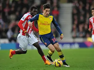 Hector Bellerin's Sneaky Move: Outsmarting Mame Diouf in Arsenal's Victory over Stoke City (2014-15)