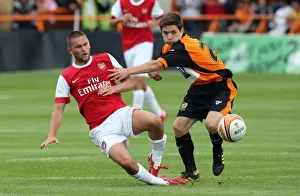 Henri Lansbury (Arsenal) John McGicks (Barnet). Barnet 0:4 Arsenal. Pre Season Friendly Henri Lansbury (Arsenal) John McGicks (Barnet). Barnet 0:4 Arsenal. Pre Season Friendly
