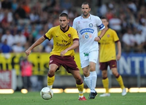 Images Dated 21st July 2010: Henri Lansbury (Arsenal) Mario Hs (Sturm Graz). Sturm Graz 0: 4 Arsenal