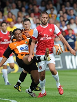 Henri Lansbury (Arsenal) Sam Cox (Barnet). Barnet 0:4 Arsenal, Pre season friendly Henri Lansbury (Arsenal) Sam Cox (Barnet). Barnet 0:4 Arsenal, Pre season friendly