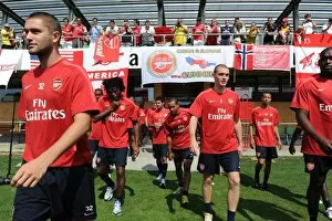 Images Dated 20th July 2010: Henri Lansbury and Thomas Vermaelen (Arsenal). Arsenal Training Camp, Bad Waltersdorf