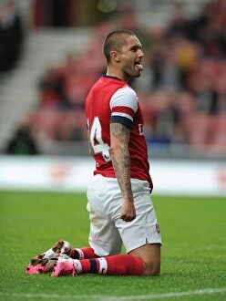 Images Dated 14th July 2012: Henri Lansbury's Goal: Arsenal's Victory in 2012 Pre-Season Match Against Anderlecht