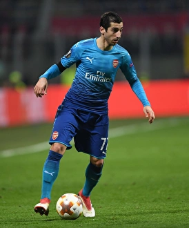 AC Milan V Arsenal 2017-18 Prints: Henrikh Mkhitaryan in Action: Arsenal vs AC Milan